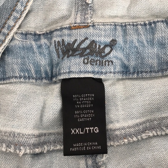 TARGET | MOSSIMO Bib Overalls Slim Fit Light Wash Denim XXL - Picture 6 of 7